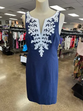 Dress Designer By Lilly Pulitzer In Blue & White, Size:4
