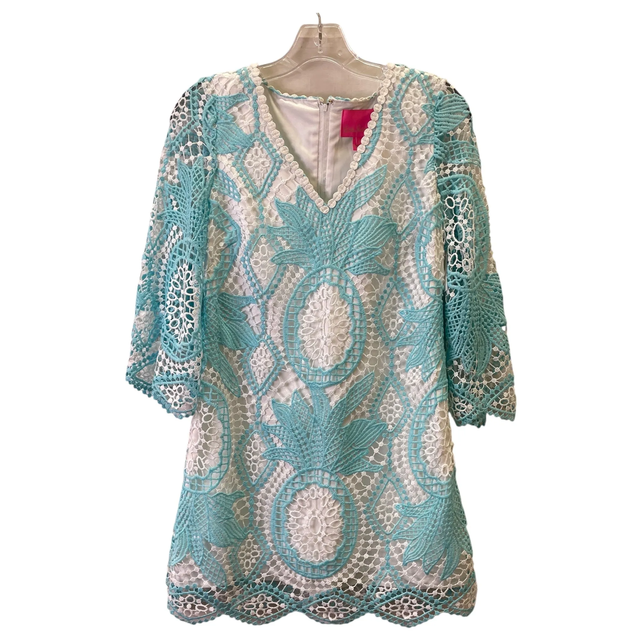 Dress Designer By Lilly Pulitzer In Blue & White, Size:Xs
