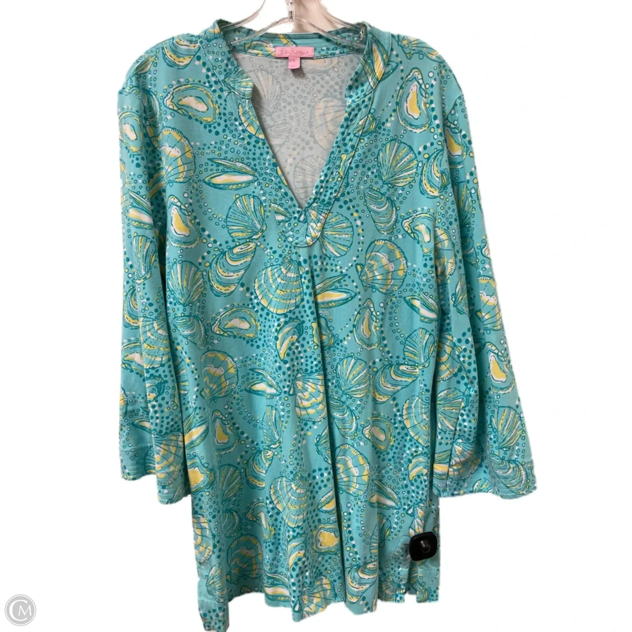 Dress Designer By Lilly Pulitzer In Blue & Yellow, Size: L