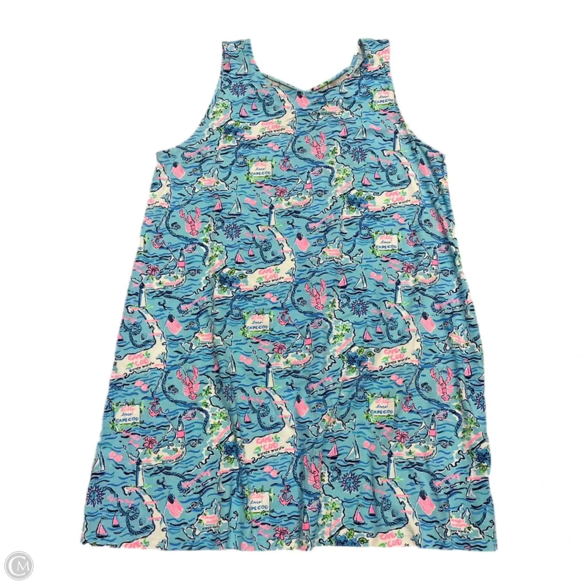 Dress Designer By Lilly Pulitzer In Blue, Size: Xxl