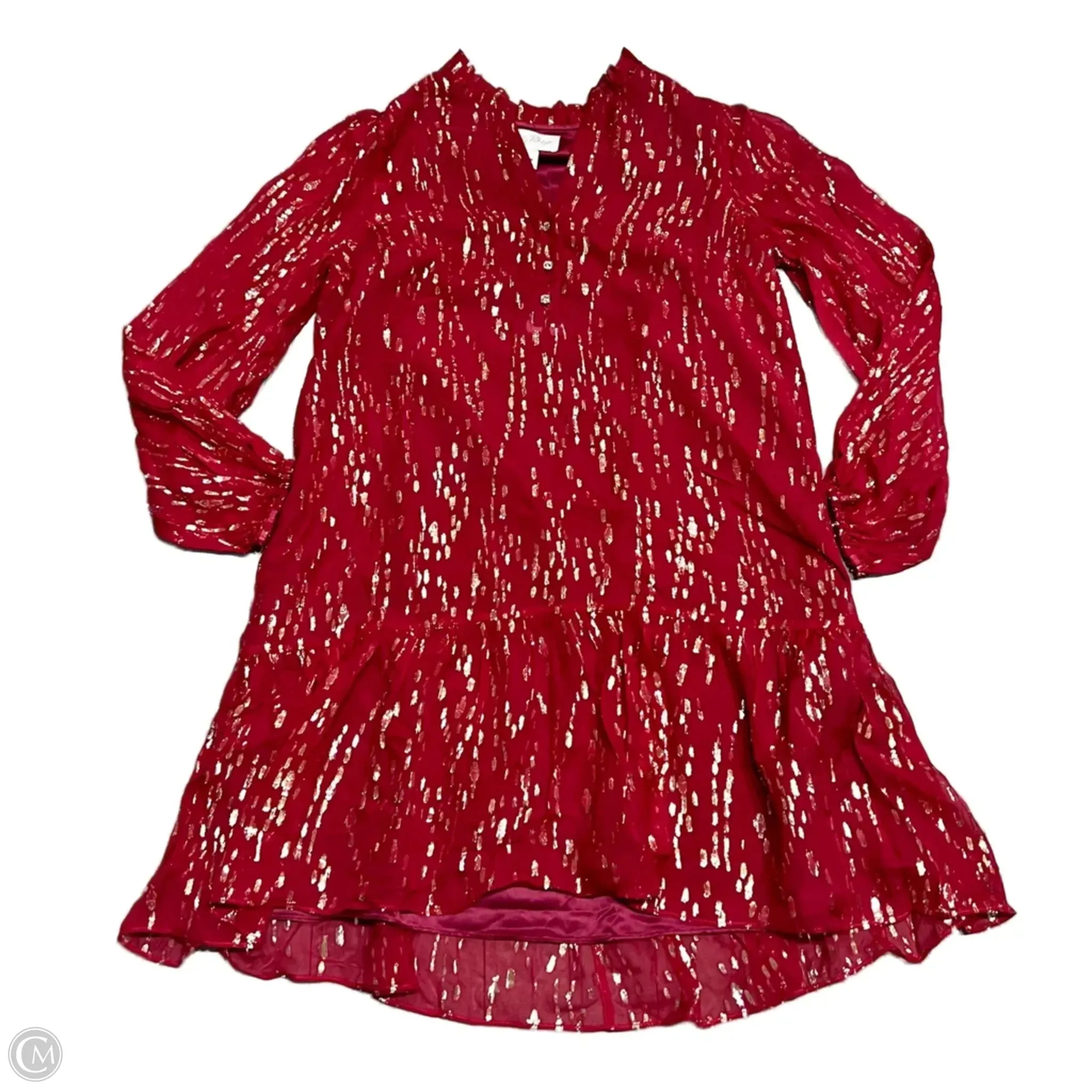 Dress Designer By Lilly Pulitzer In Gold & Red, Size: Small