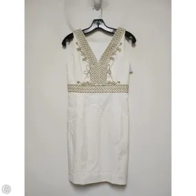 Dress Designer By Lilly Pulitzer In Gold & White, Size: 2
