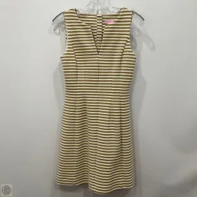 Dress Designer By Lilly Pulitzer In Gold & White, Size: Xs
