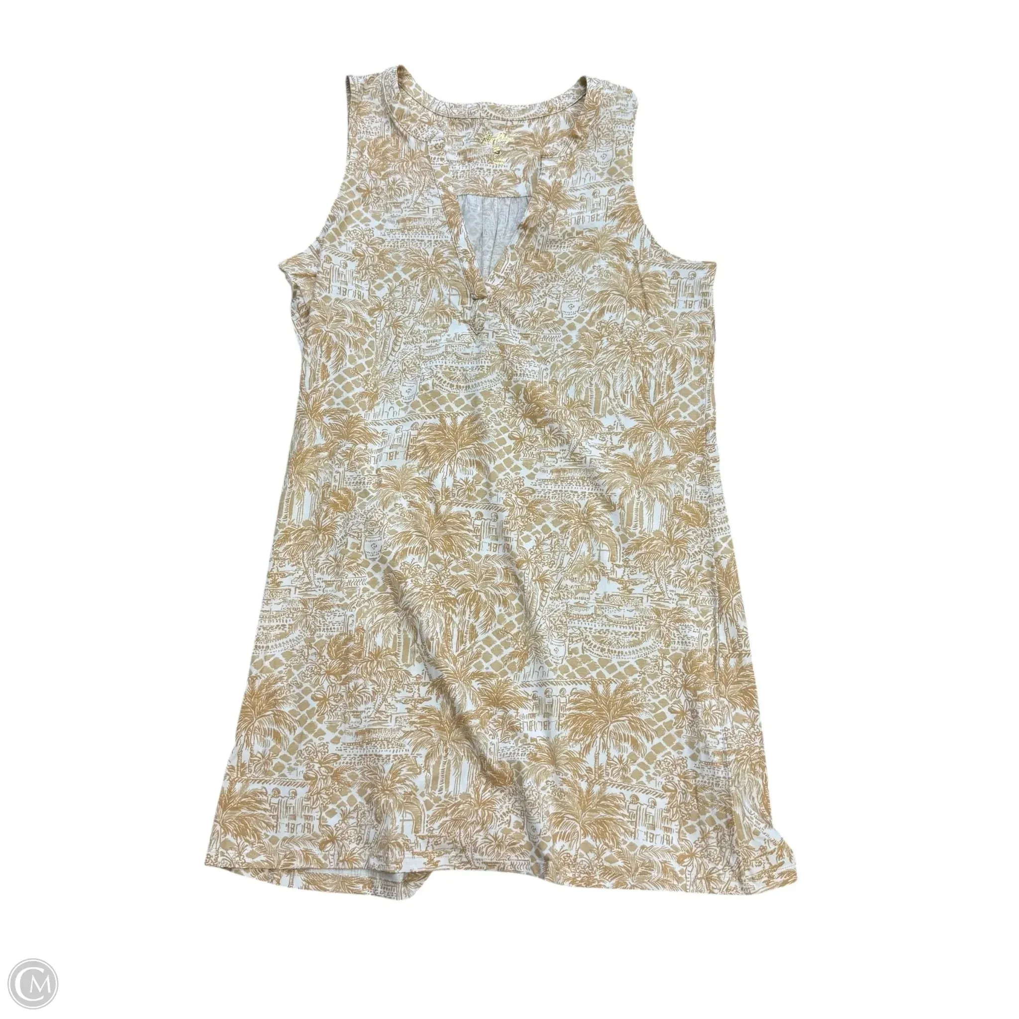 Dress Designer By Lilly Pulitzer In Gold, Size: L
