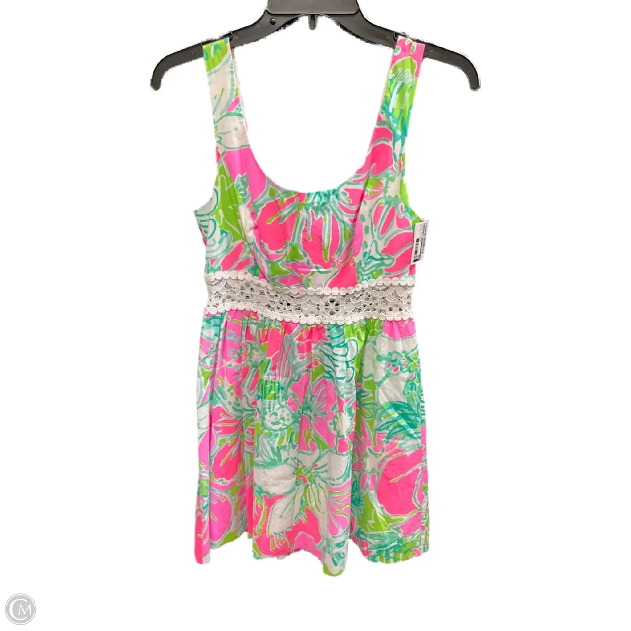 Dress Designer By Lilly Pulitzer In Green & Pink, Size: 0