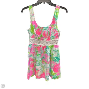 Dress Designer By Lilly Pulitzer In Green & Pink, Size: 0