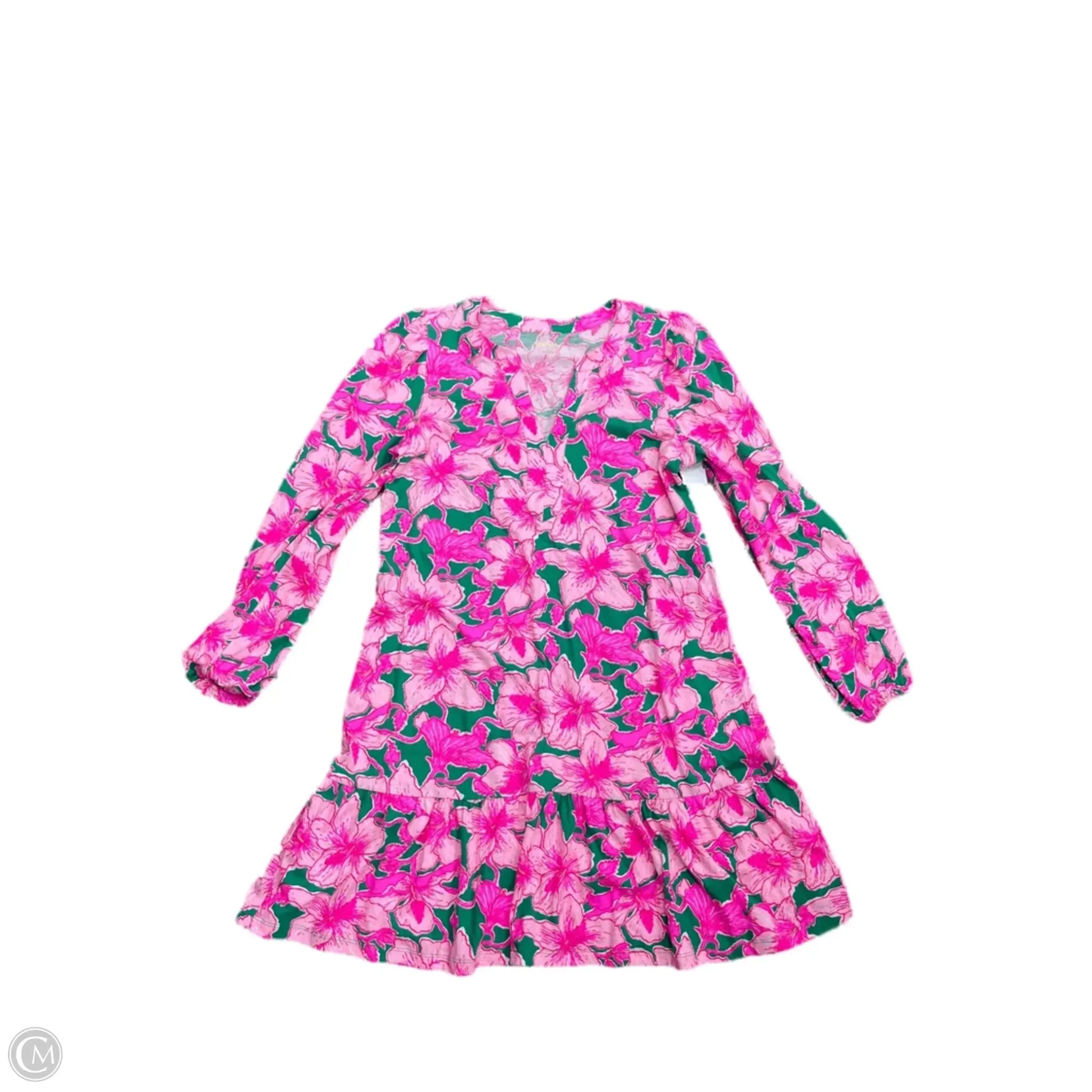 Dress Designer By Lilly Pulitzer In Green & Pink, Size: M