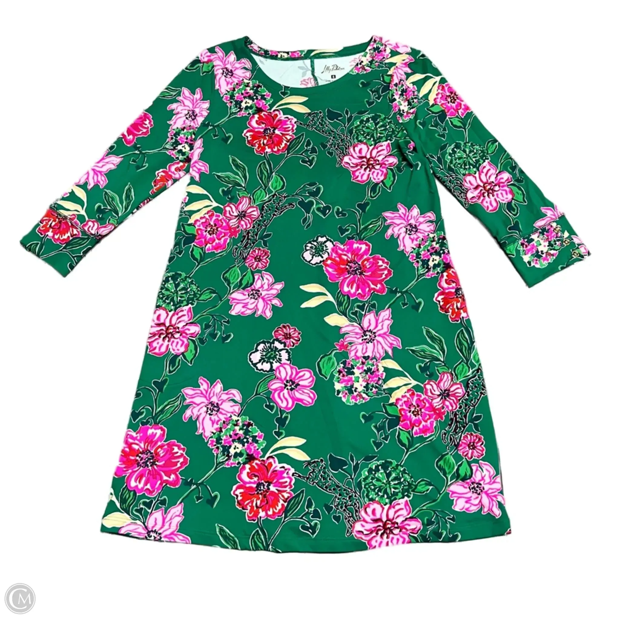 Dress Designer By Lilly Pulitzer In Green & Pink, Size: S