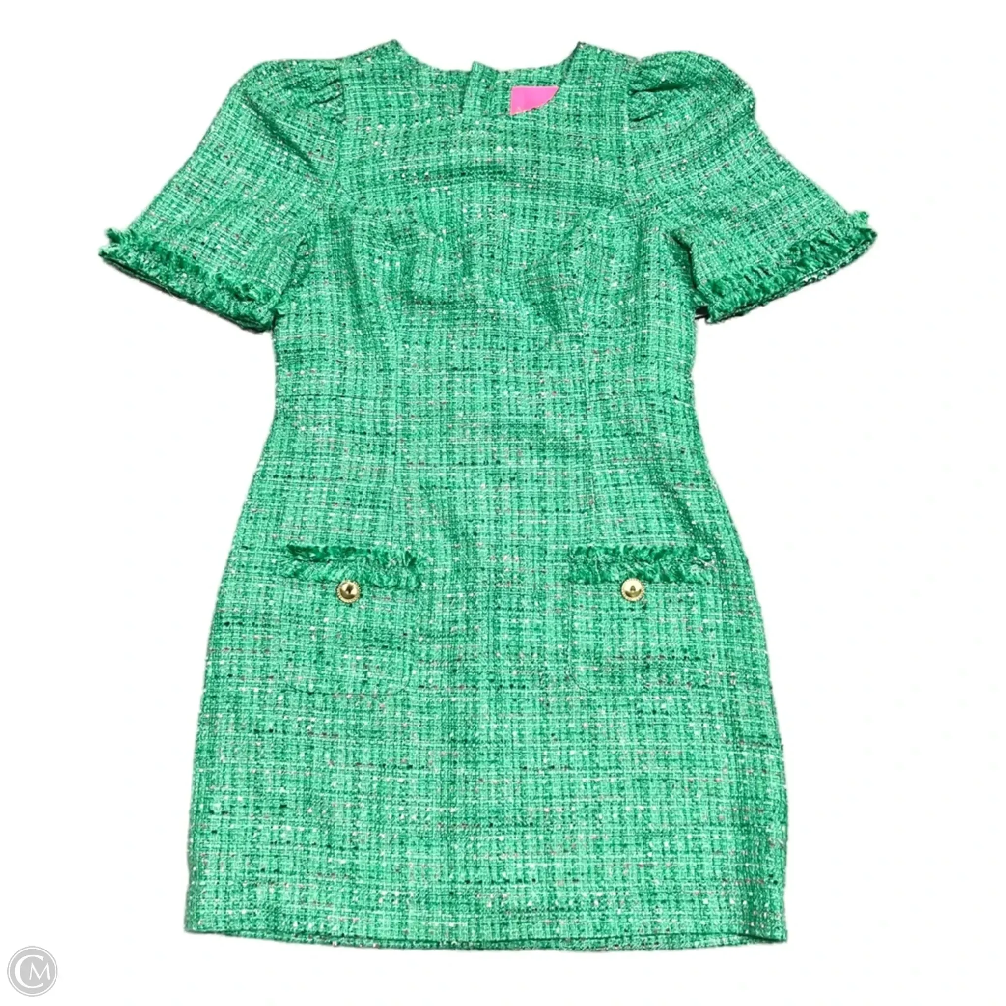 Dress Designer By Lilly Pulitzer In Green & Pink, Size: S