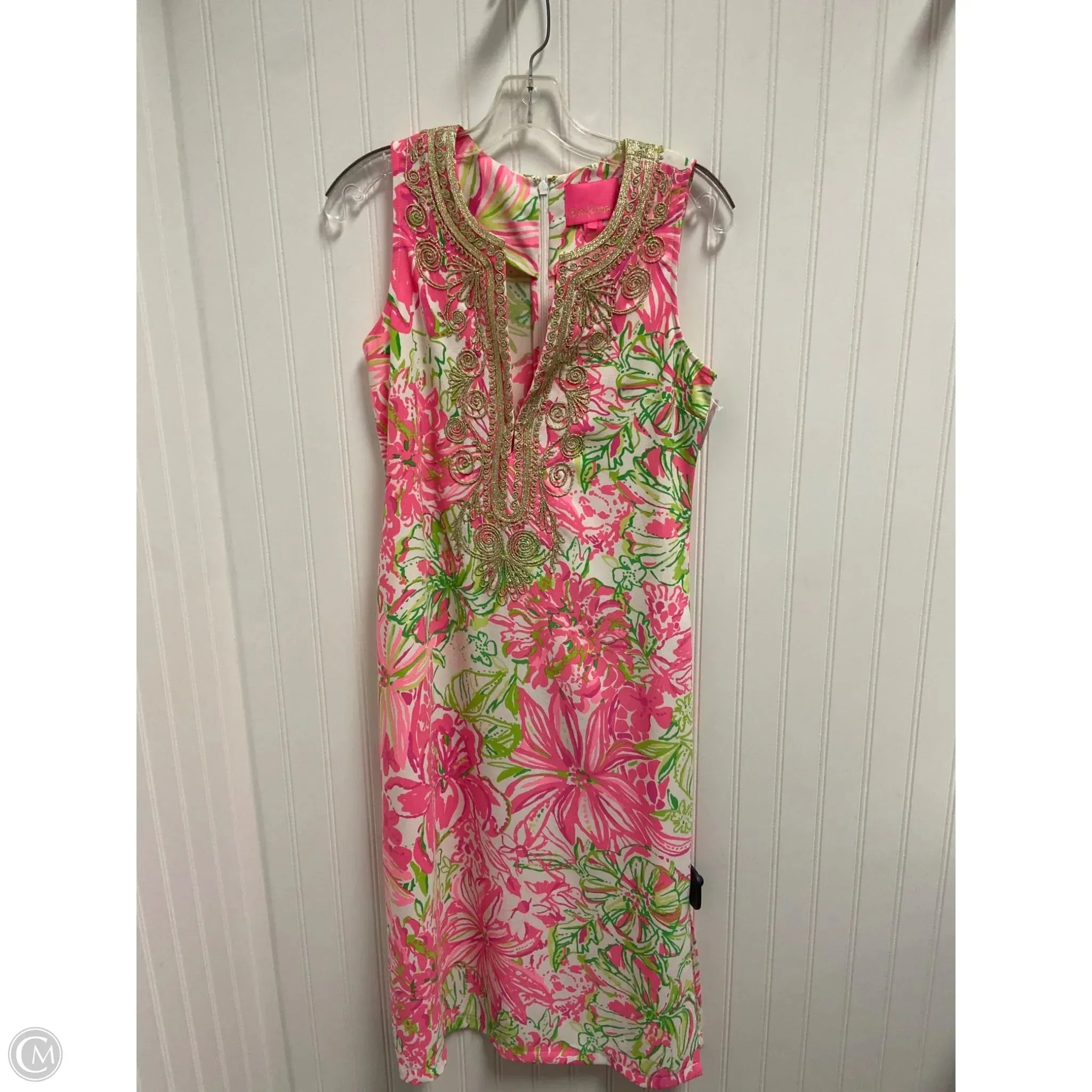 Dress Designer By Lilly Pulitzer In Green & Pink, Size: Xs