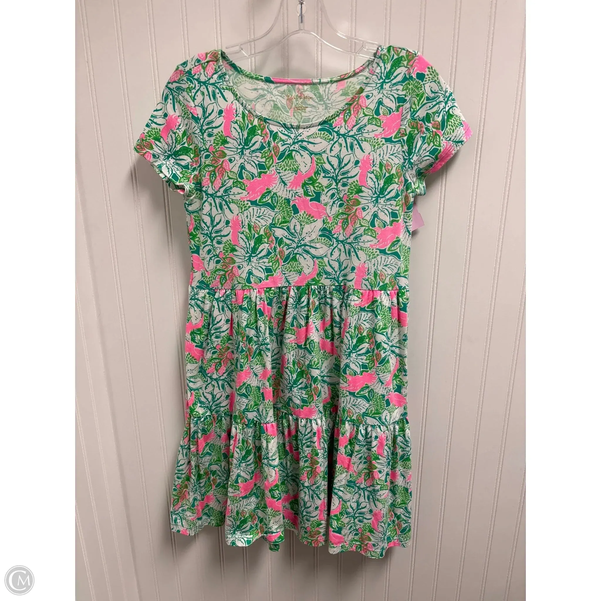 Dress Designer By Lilly Pulitzer In Green & Pink, Size: Xs