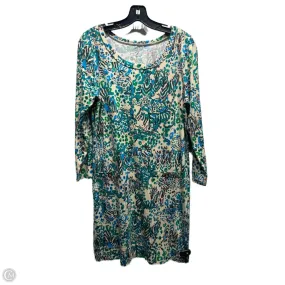 Dress Designer By Lilly Pulitzer In Green & Tan, Size: L