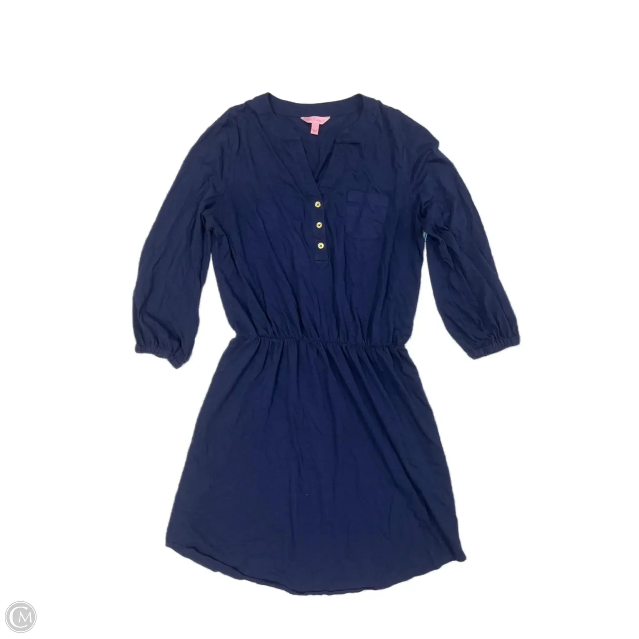 Dress Designer By Lilly Pulitzer In Navy, Size: L