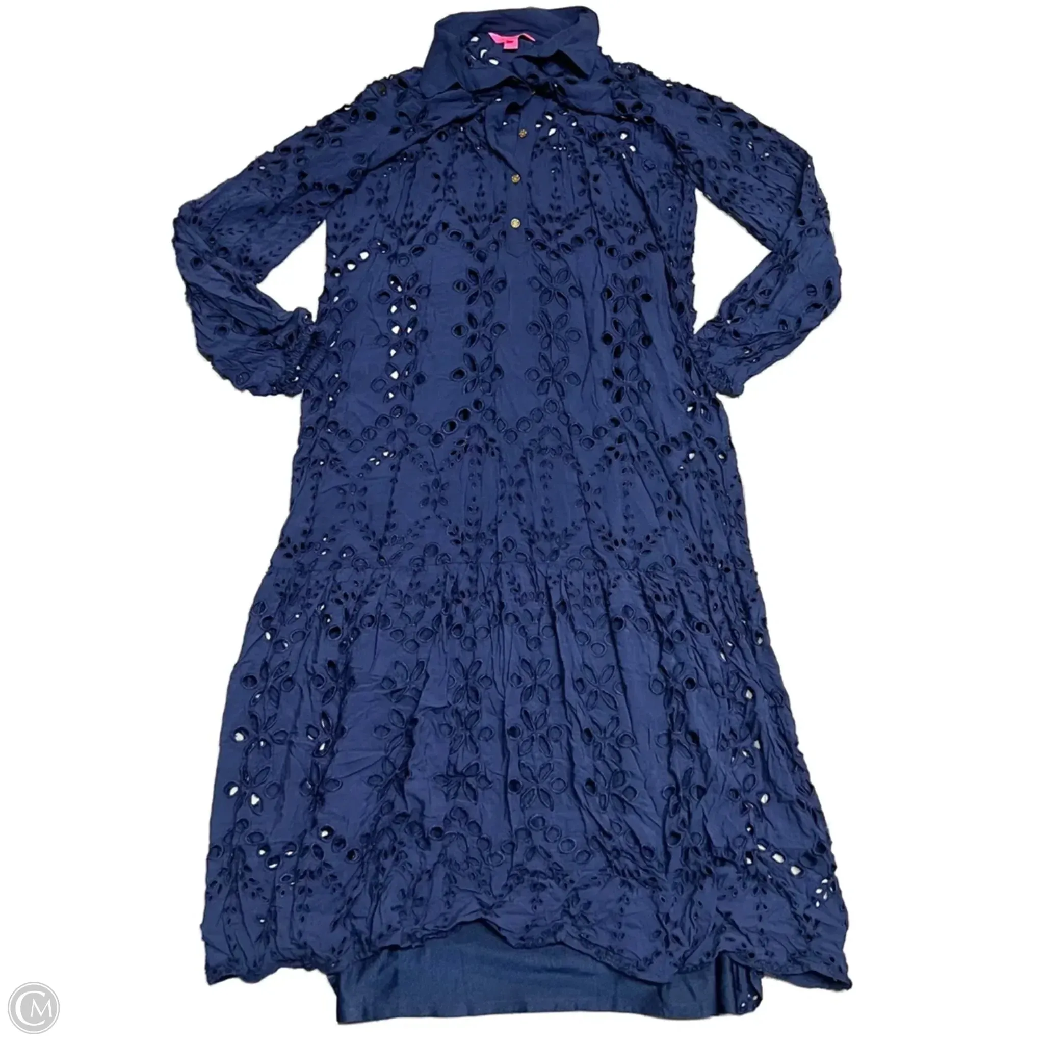 Dress Designer By Lilly Pulitzer In Navy, Size: L