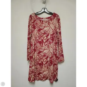 Dress Designer By Lilly Pulitzer In Pink & Tan, Size: L