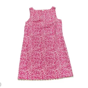 Dress Designer By Lilly Pulitzer In Pink & White, Size: L