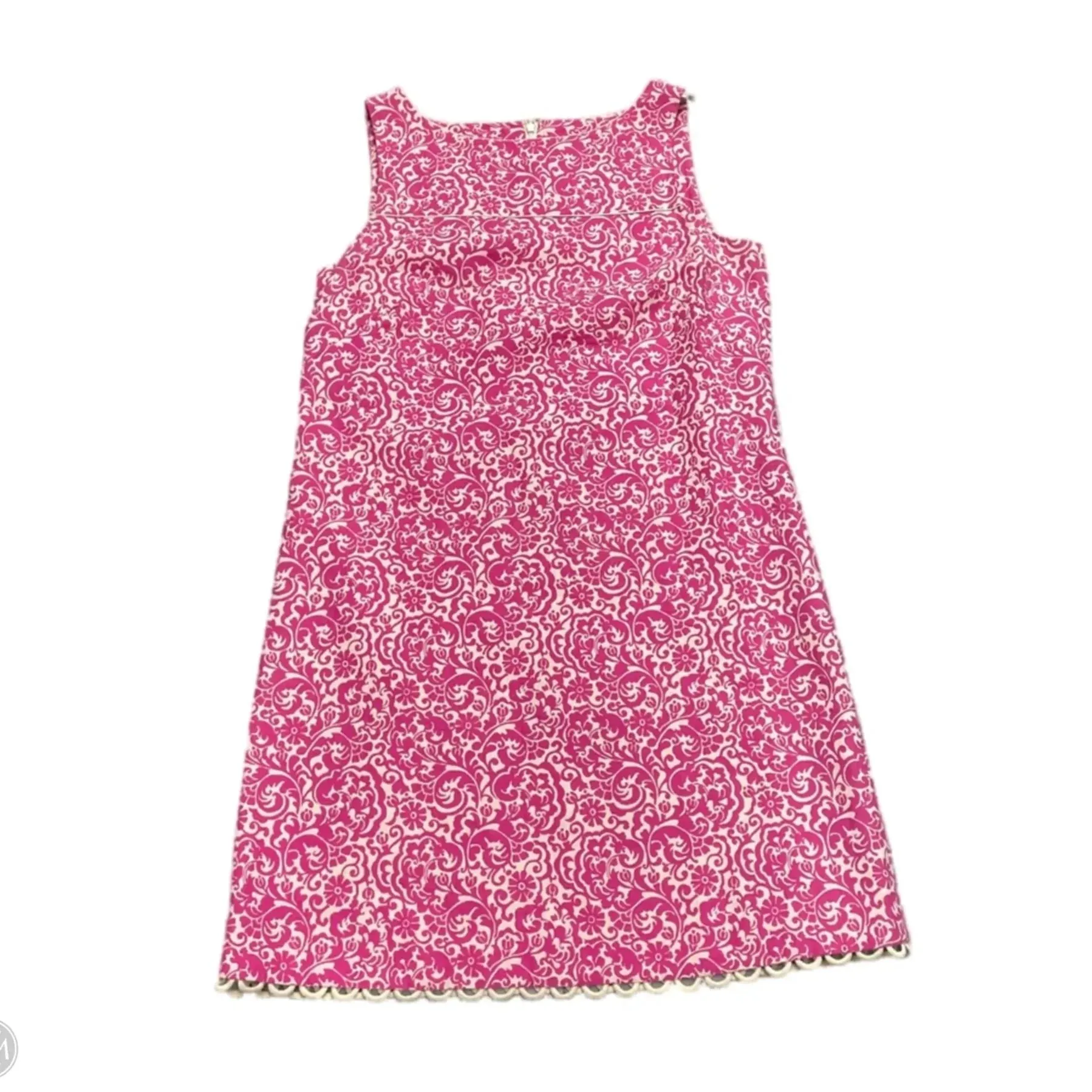 Dress Designer By Lilly Pulitzer In Pink & White, Size: L