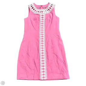 Dress Designer By Lilly Pulitzer In Pink & White, Size: S