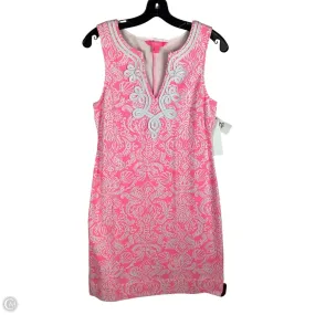 Dress Designer By Lilly Pulitzer In Pink & White, Size: S