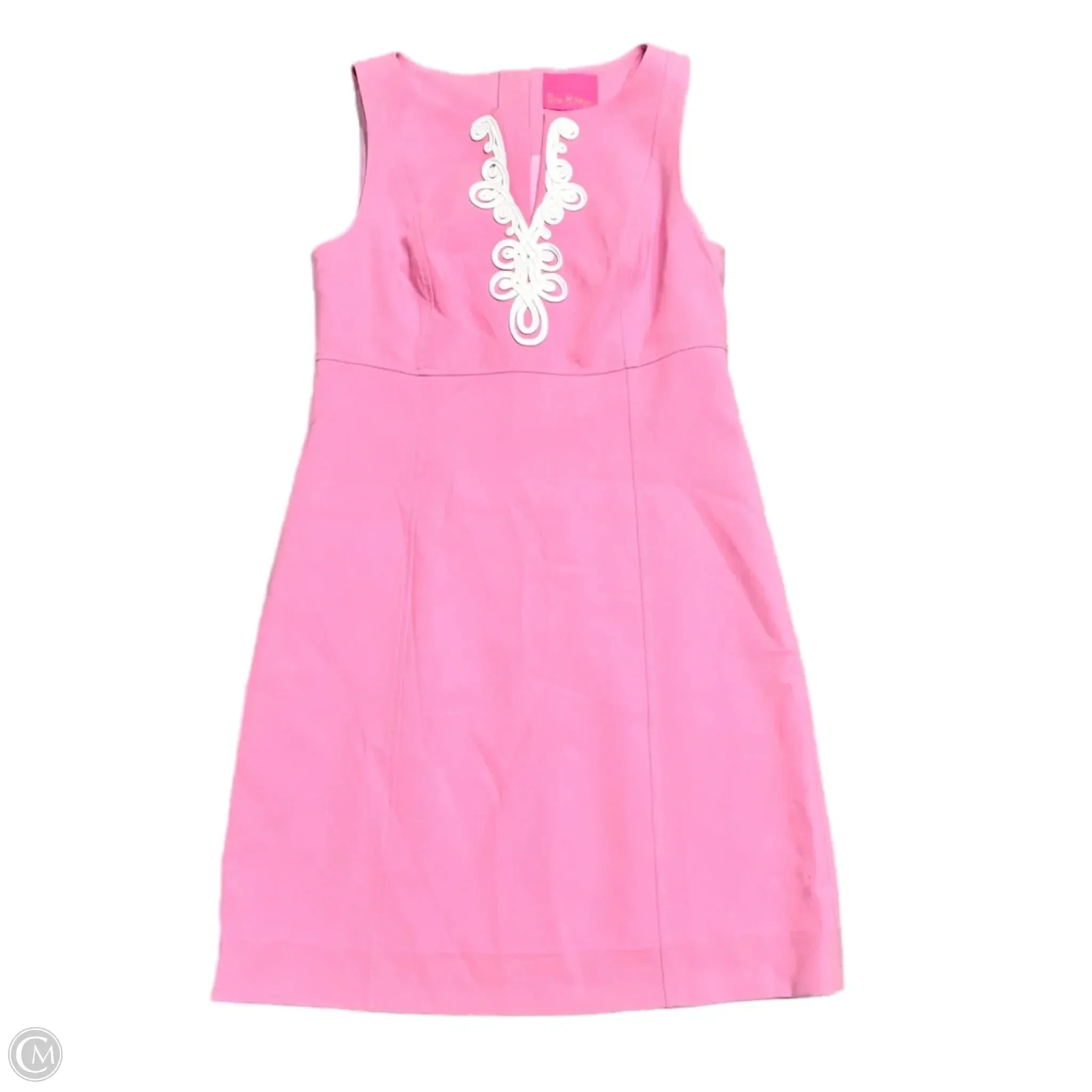 Dress Designer By Lilly Pulitzer In Pink & White, Size: S