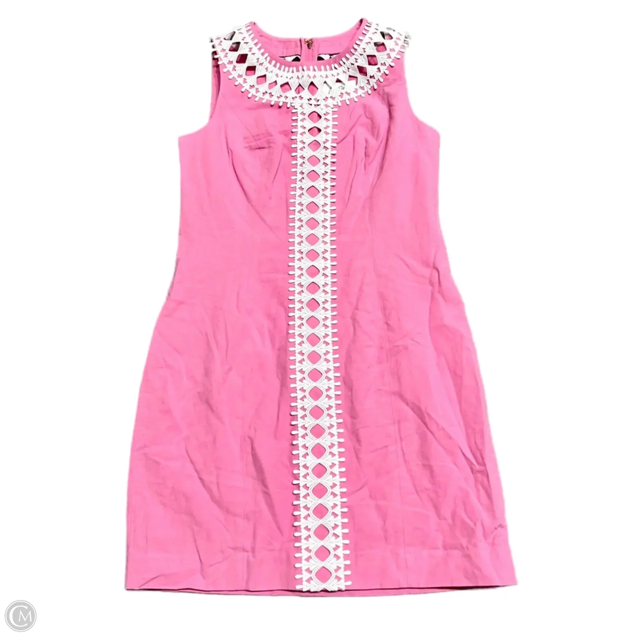 Dress Designer By Lilly Pulitzer In Pink & White, Size: S