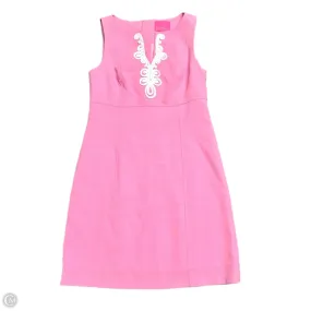 Dress Designer By Lilly Pulitzer In Pink & White, Size: S