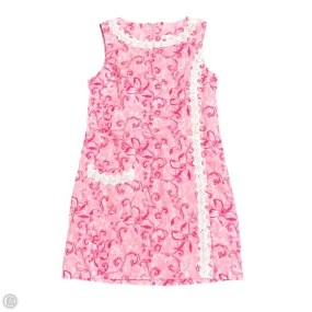 Dress Designer By Lilly Pulitzer In Pink & White, Size: S