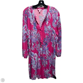 Dress Designer By Lilly Pulitzer In Pink & White, Size: Xl