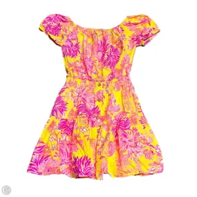Dress Designer By Lilly Pulitzer In Purple & Yellow, Size: L