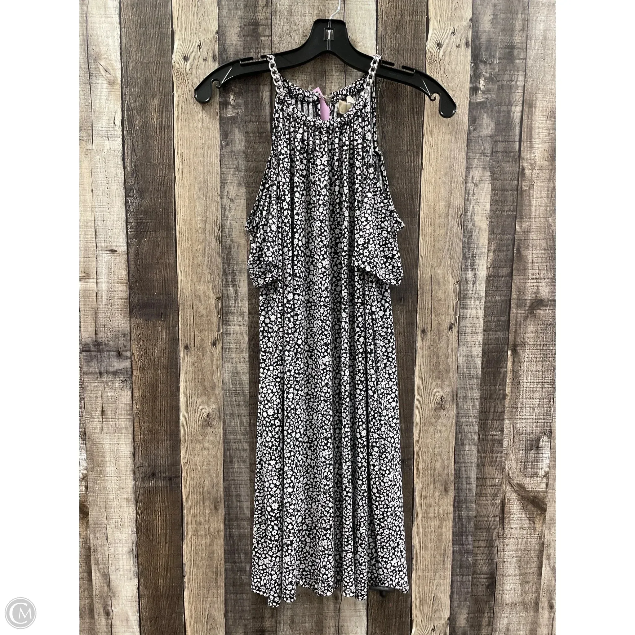 Dress Designer By Michael Kors In Black & White, Size: L