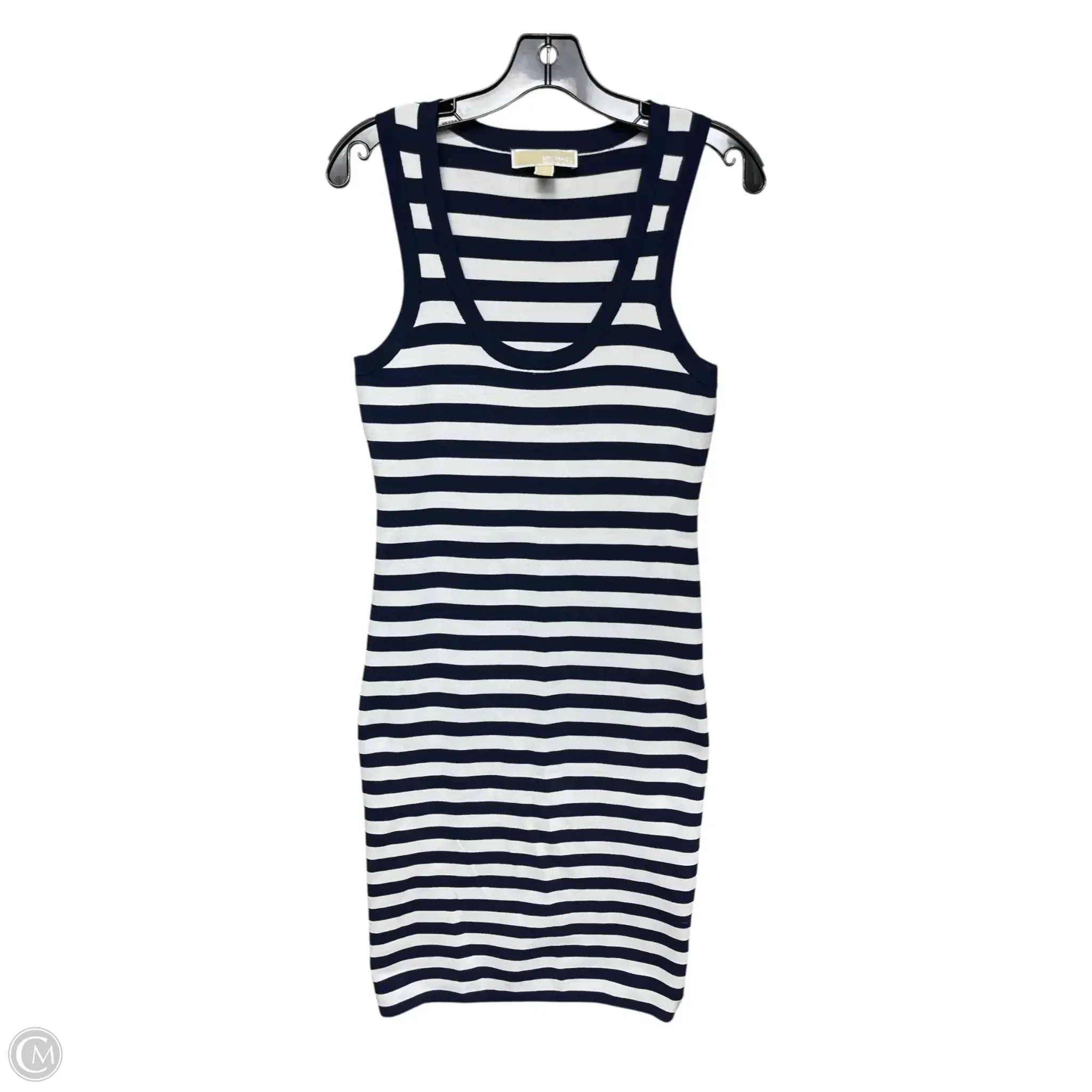 Dress Designer By Michael Kors In Blue & White, Size: S