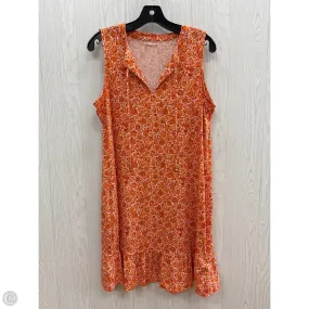 Dress Designer By Michael Kors In Orange & White, Size: S