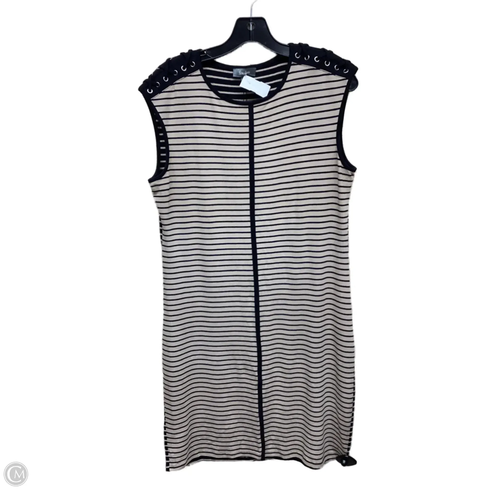 Dress Designer By Neiman Marcus In Black & Tan, Size: 8