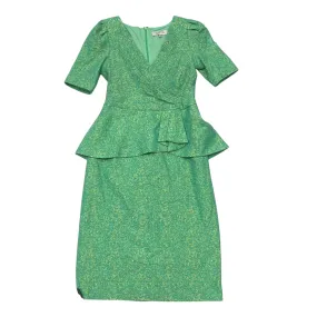 Dress Designer By Teri Jon In Gold & Green, Size:4