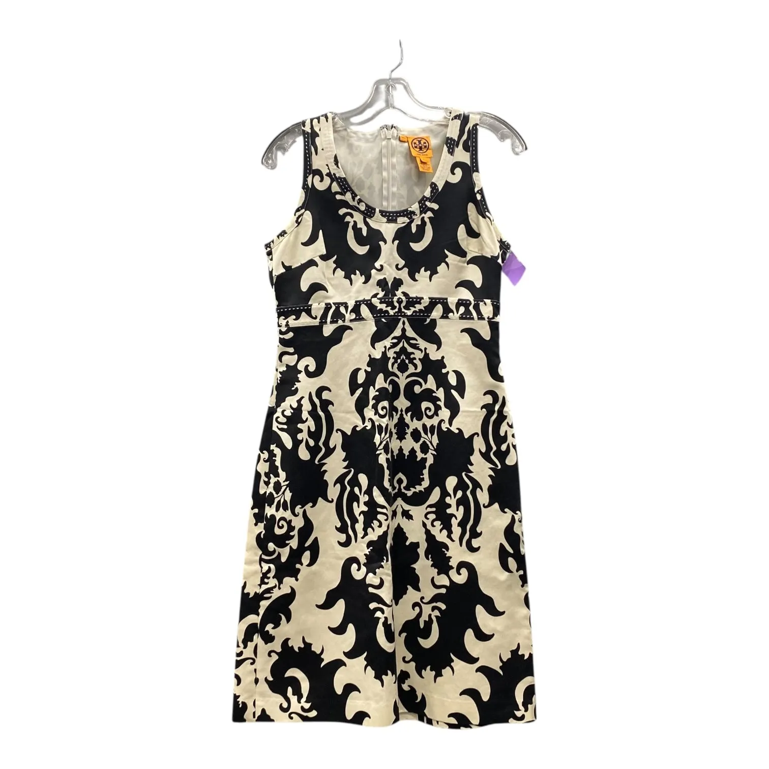 Dress Designer By Tory Burch In Black & Cream, Size:S as is!