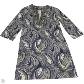 Dress Designer By Tory Burch In Blue & Cream, Size: L