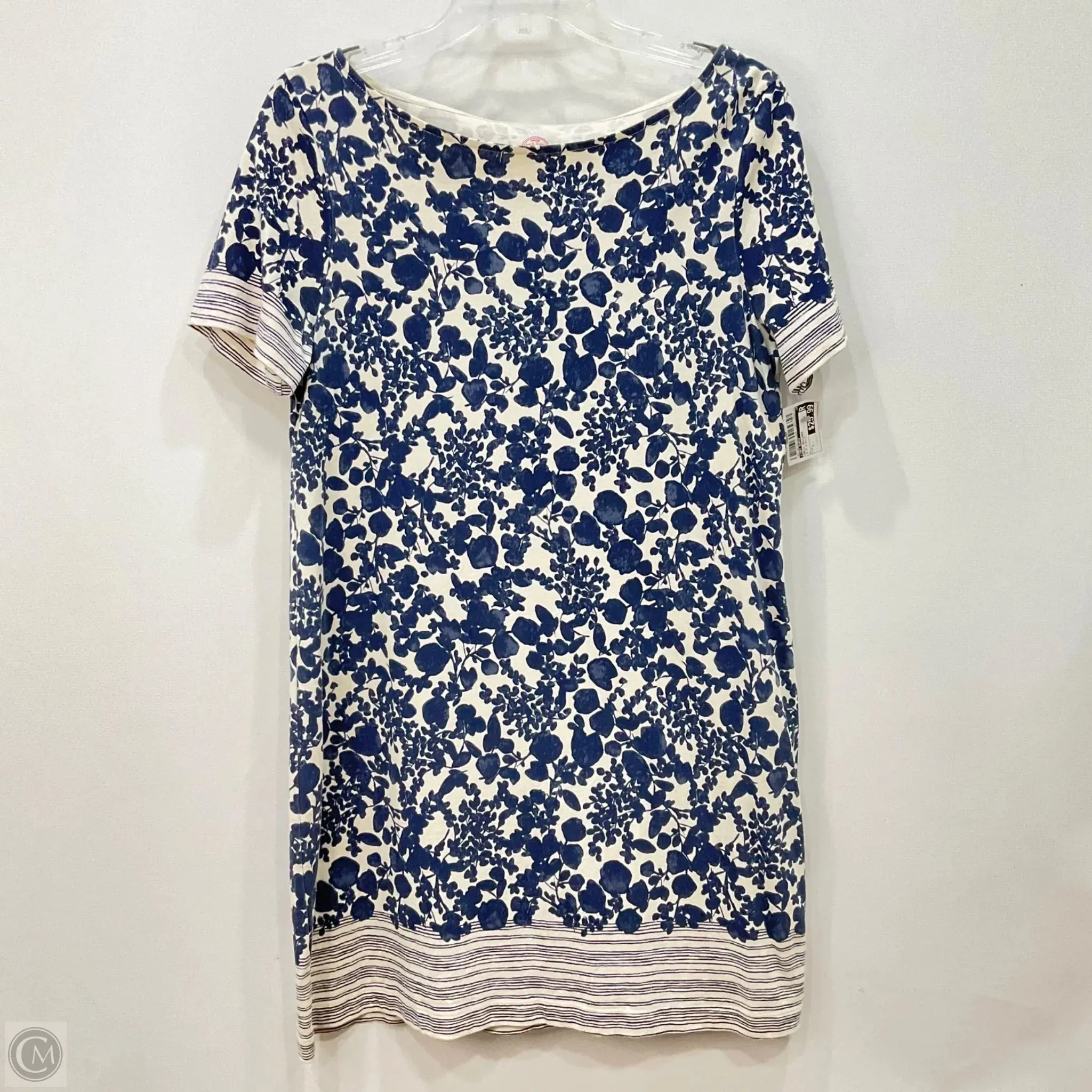 Dress Designer By Tory Burch In Blue & White, Size: L