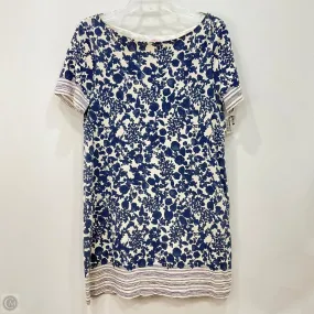 Dress Designer By Tory Burch In Blue & White, Size: L