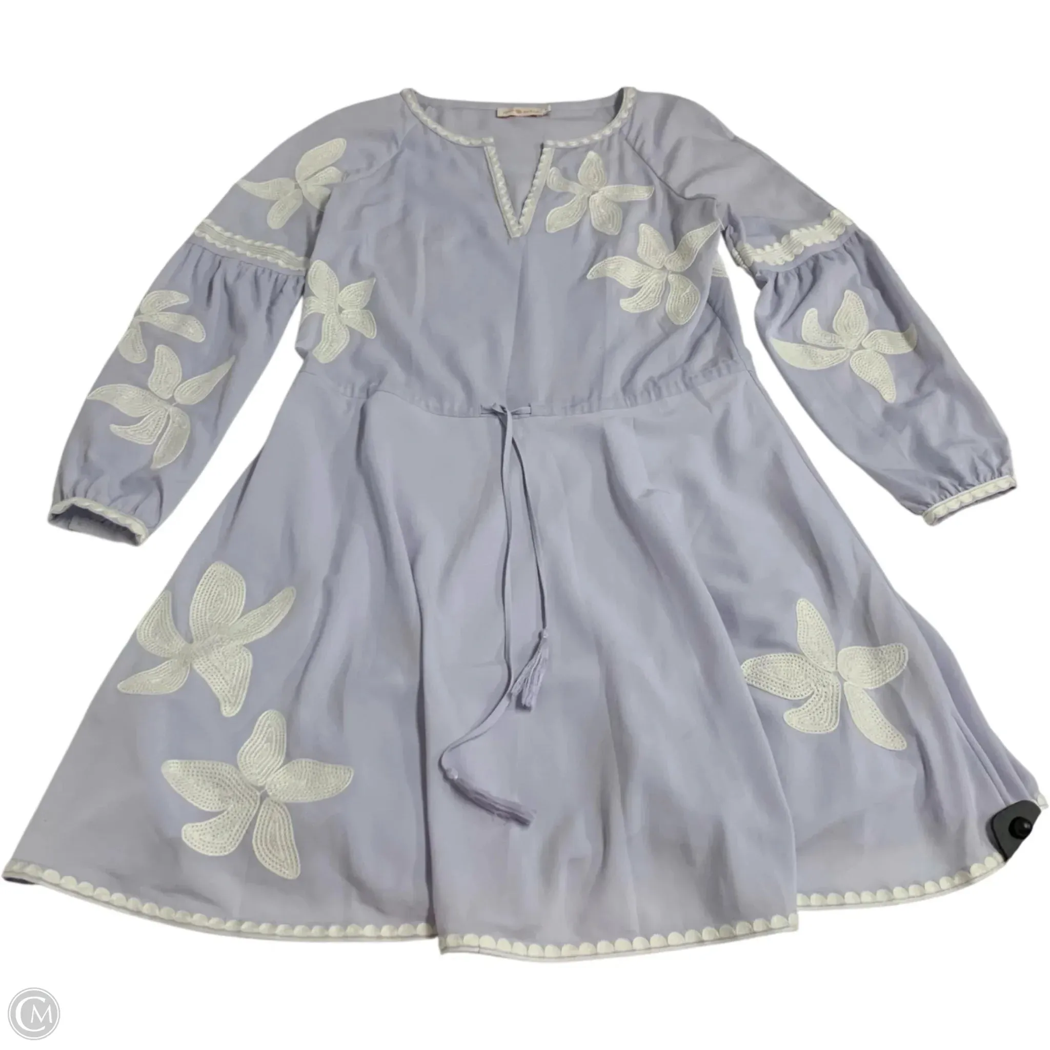 Dress Designer By Tory Burch In Purple & White, Size: S
