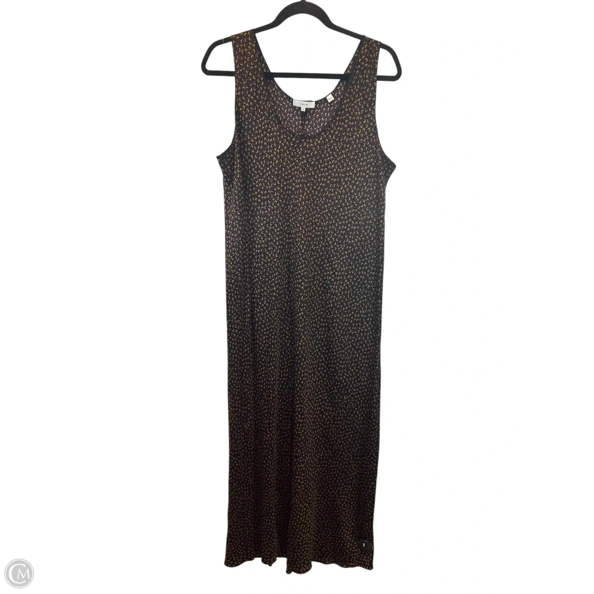 Dress Designer By Vince In Black & Gold, Size: Xl