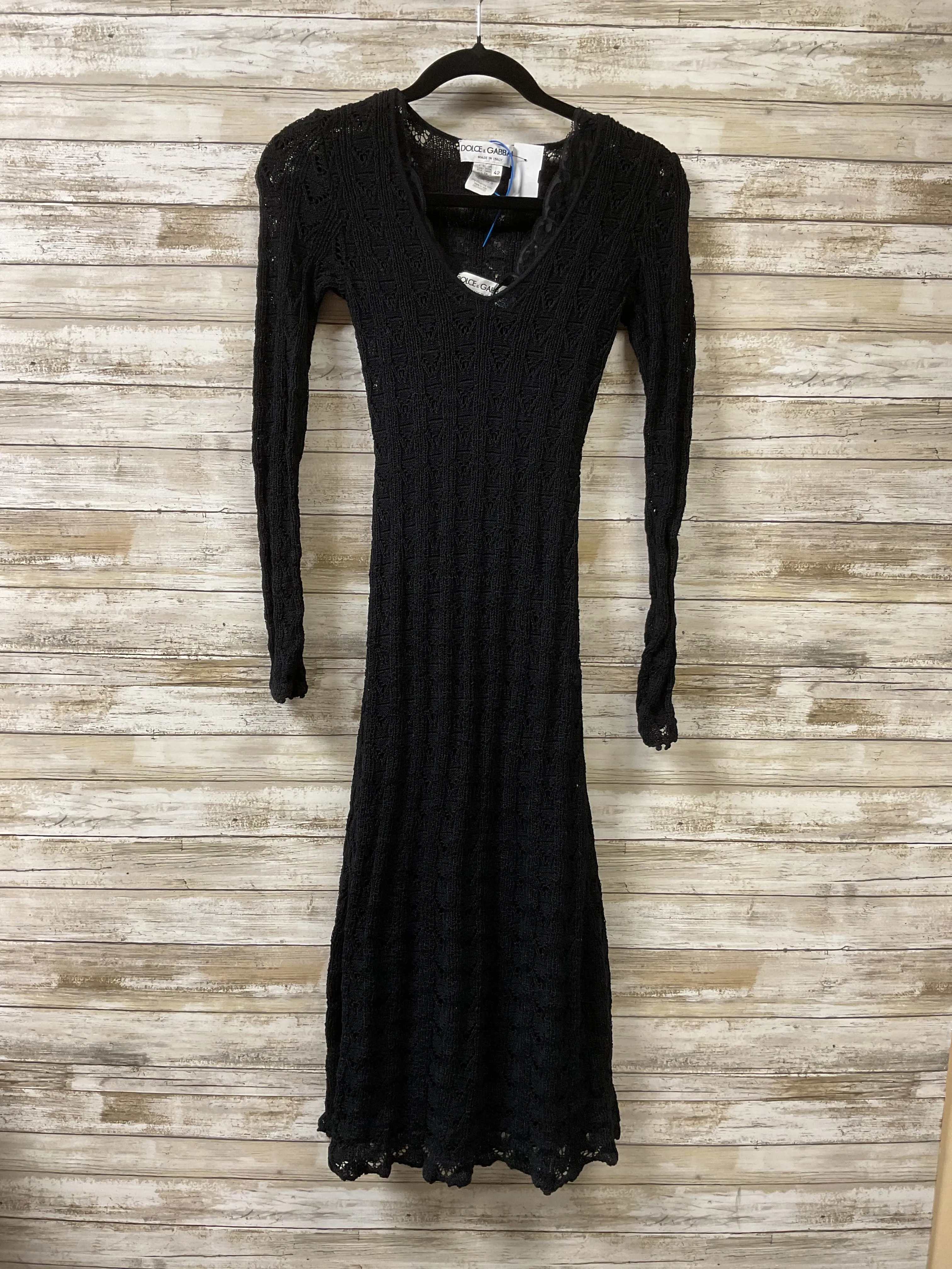 Dress Luxury Designer By Dolce And Gabbana In Black, Size:10(42)