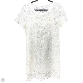Dress Luxury Designer By Moschino In White, Size: M