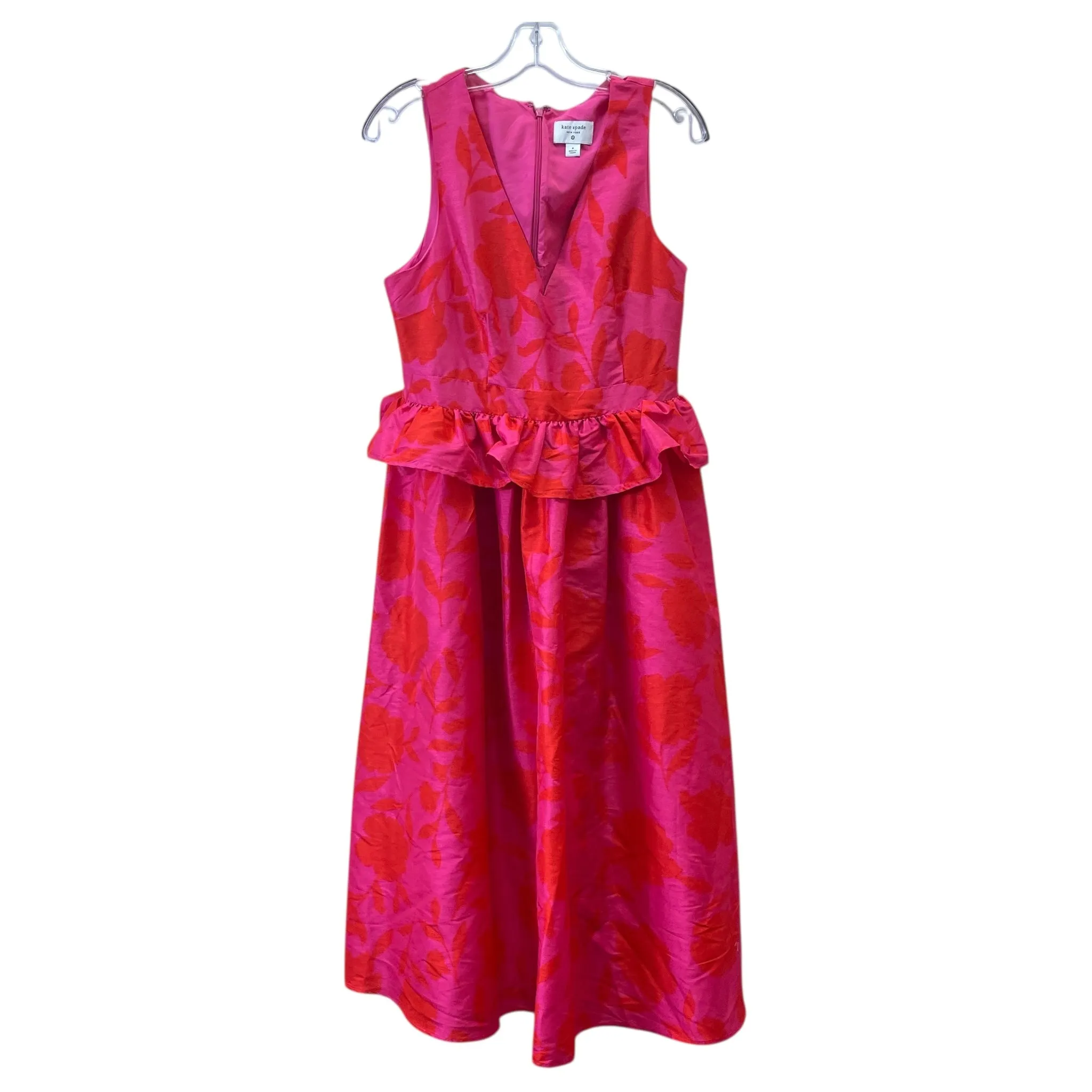 Dress Party Midi By Target-Designer In Orange & Pink, Size:M