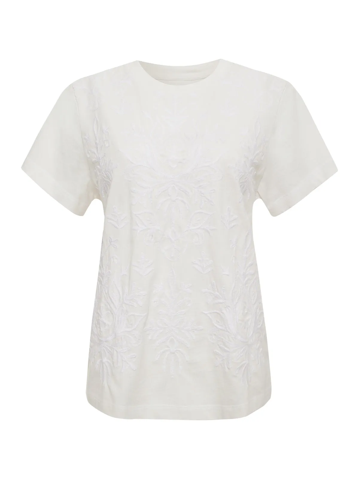 Embroidered Perfect Tee White