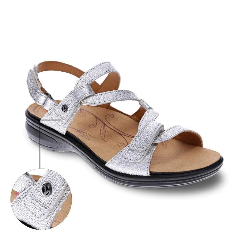 Emerald Adjustable Leather Sandals