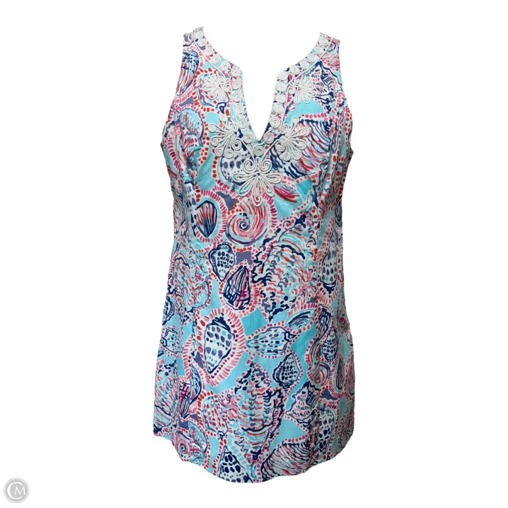 Gabby Shift Dress Designer By Lilly Pulitzer In Shell Me About It, Size: 12