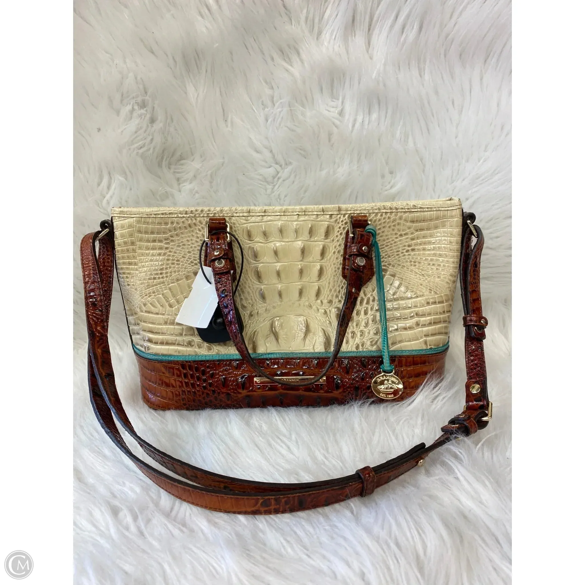 Handbag Designer By Brahmin, Size: Medium