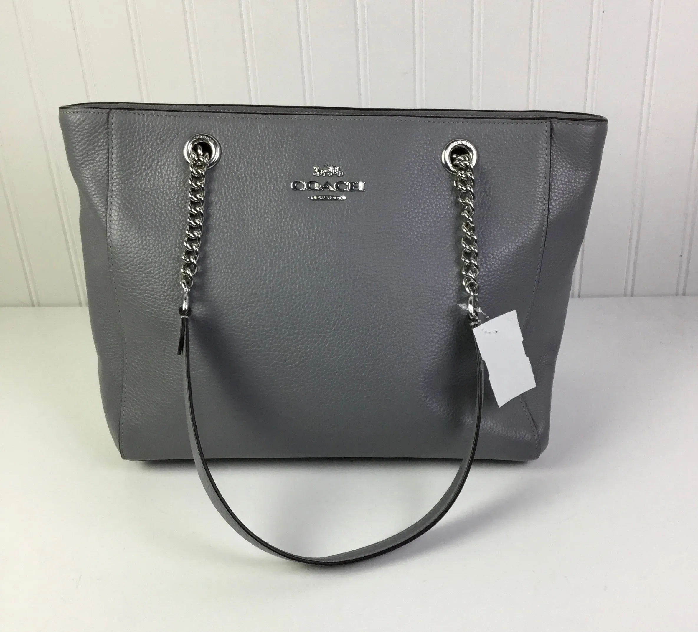 Handbag Designer By Coach In Grey, Size:Medium