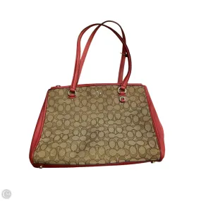 Handbag Designer By Coach, Size: Large