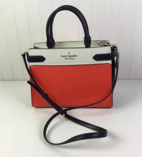 Handbag Designer By Kate Spade In Blue & Red & White, Size:Medium